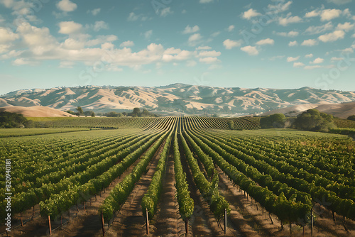 Wallpaper Mural Expansive vineyards filled with ripe grapes, showcasing the beauty and abundance of large plantations. Torontodigital.ca