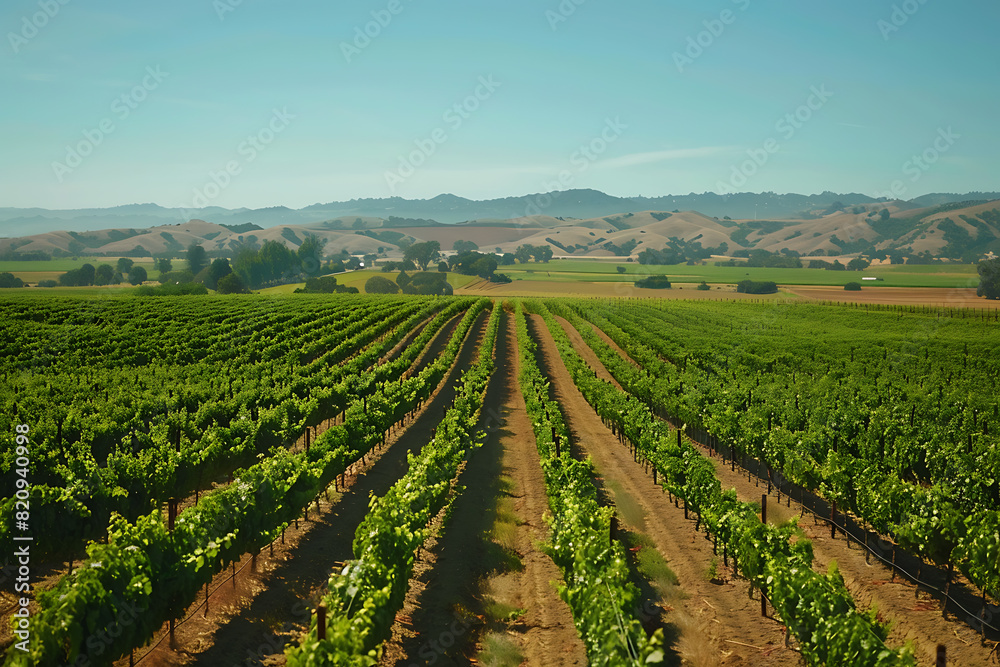 Expansive vineyards filled with ripe grapes, showcasing the beauty and abundance of large plantations. Expansive vineyards filled with ripe grapes, showcasing the beauty and abundance of large plantations.