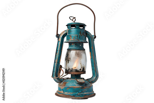 old oil lamp isolated on transparent background