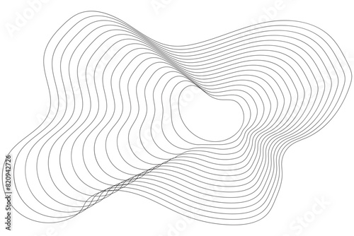 topographic map for studying, curvy abstract art lines for decoration