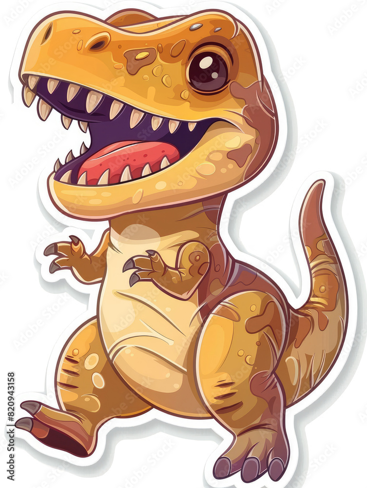 A cartoon dinosaur with a big smile on its face A cartoon dinosaur with a big smile on its face