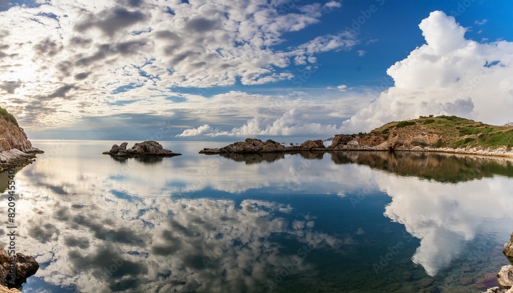 sky background and water reflection