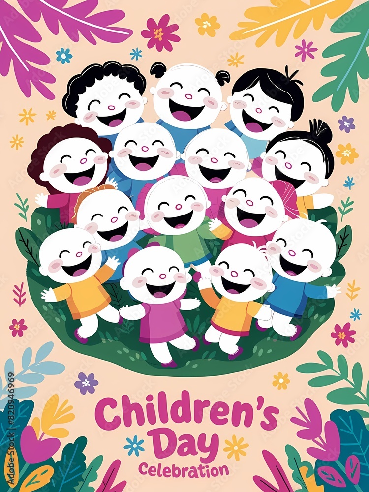 Joyful Celebration: Children's Day Digital Art Delight Joyful Celebration: Children's Day Digital Art Delight
