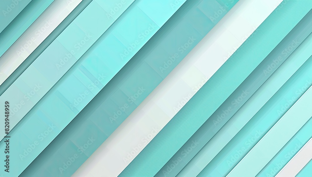 Obraz premium Abstract Teal and White Geometric Pattern