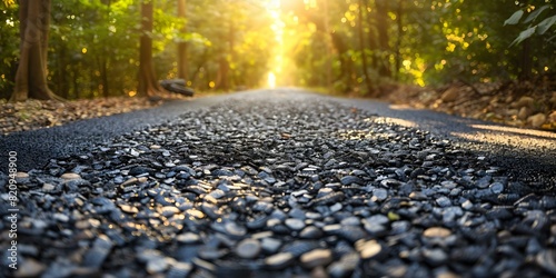 Recycling used tires into rubberized asphalt roads promotes sustainable urban development. Concept Sustainable Development, Recycling, Urban Infrastructure, Tire Waste Management, Rubberized Asphalt