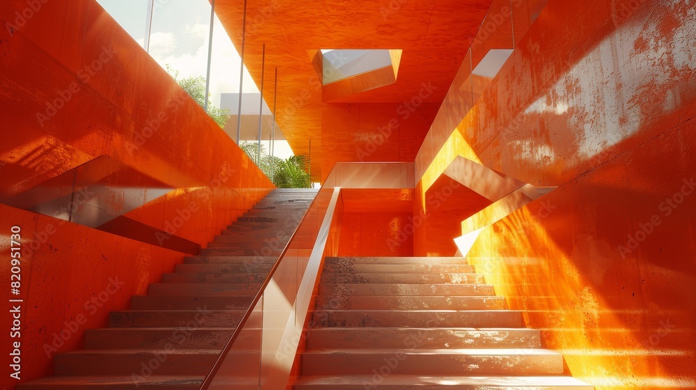 Obraz premium Create a dynamic design showcasing a tilted angle perspective