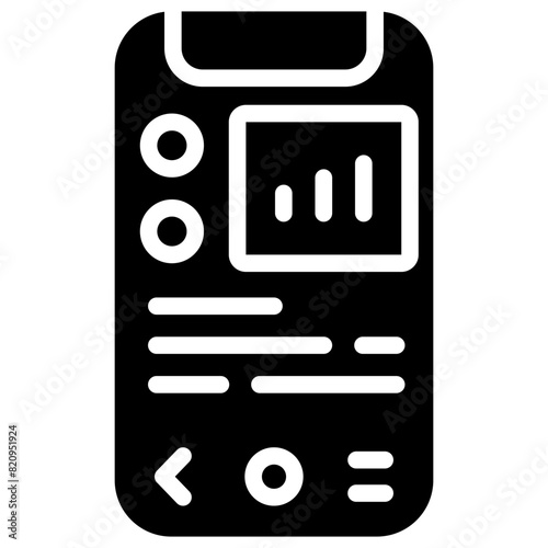 mobile news solid icon