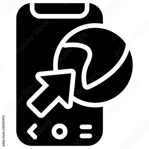 mobile browsing solid icon