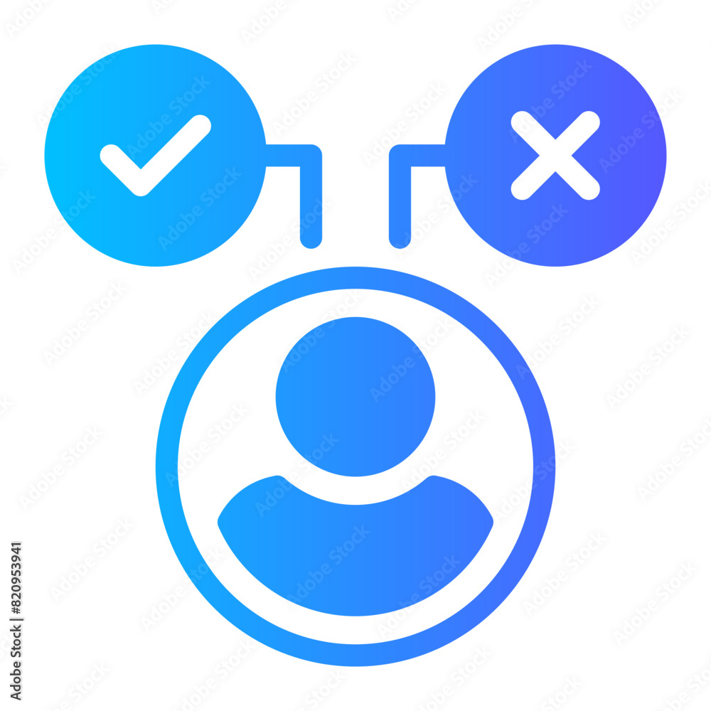decision making gradient icon decision making gradient icon