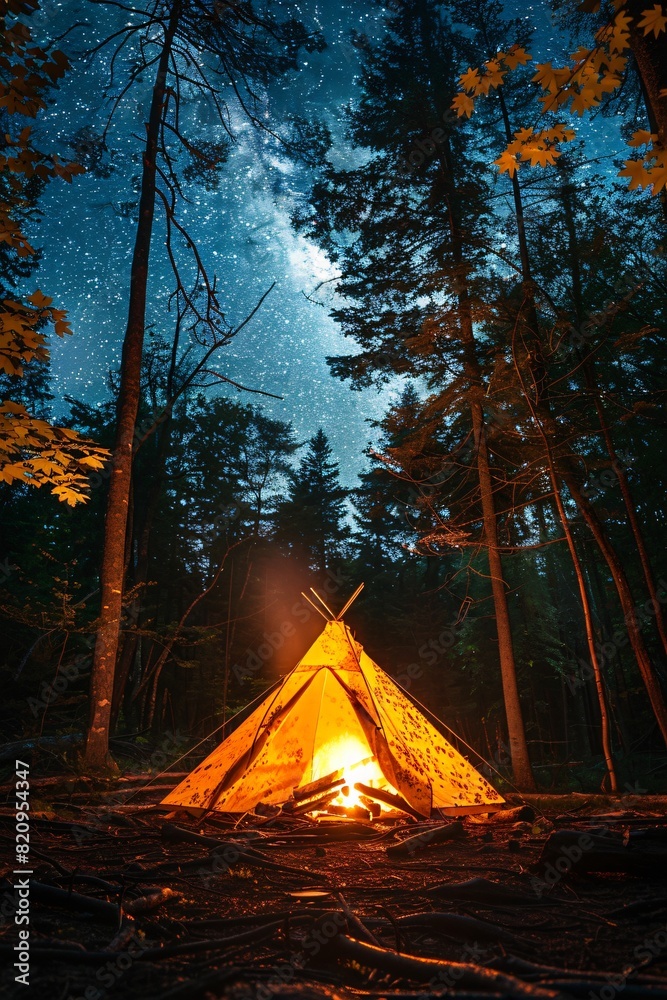 Beautiful outdoor camping scenery Beautiful outdoor camping scenery