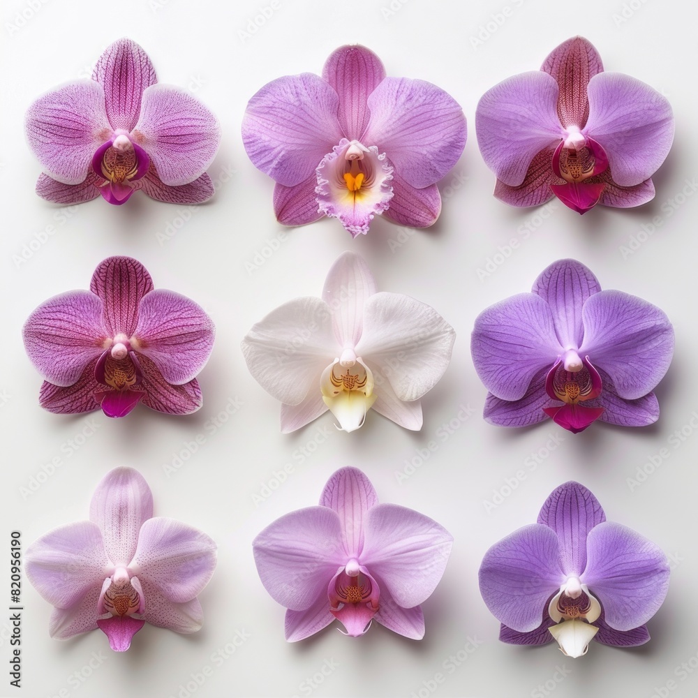 orchid flowers on a white background orchid flowers on a white background
