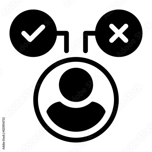 decision making glyph icon