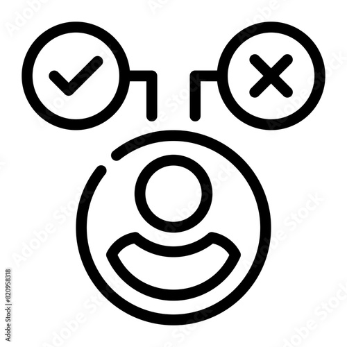 decision making line icon