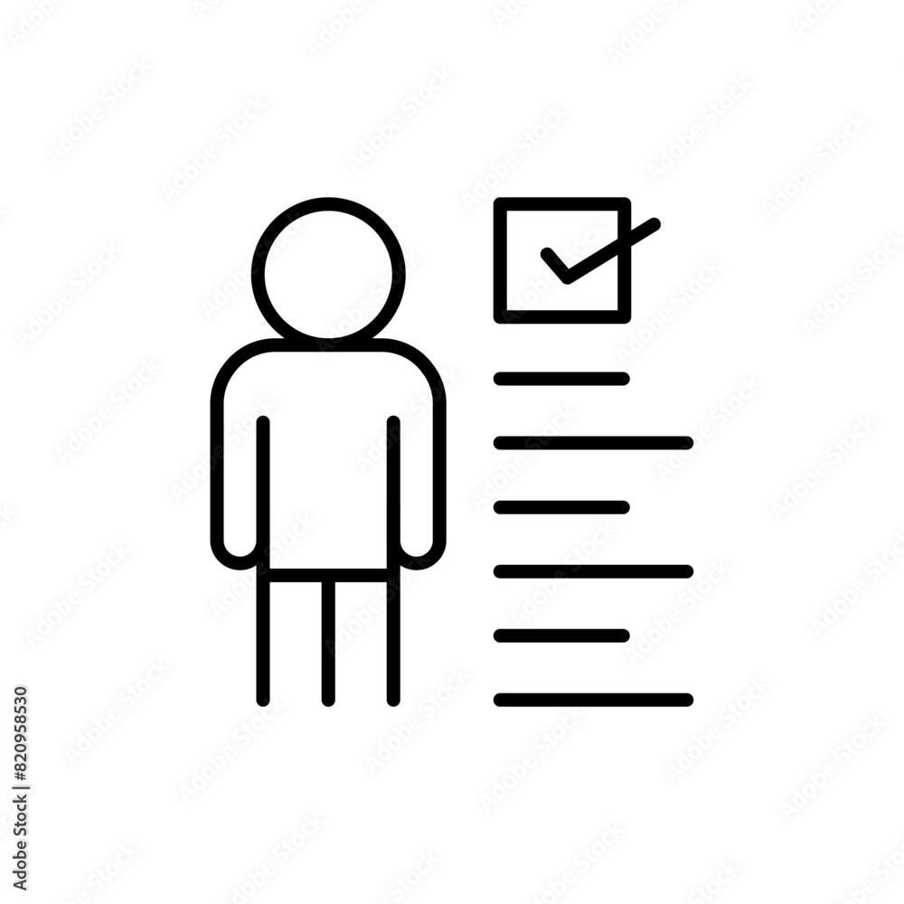 Employee acceptance outline icons, minimalist vector illustration ,simple transparent graphic element .Isolated on white background Employee acceptance outline icons, minimalist vector illustration ,simple transparent graphic element .Isolated on white background