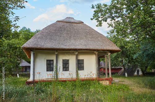 Old ukrainian house, Open-air museum of ukrainian architecture, Kiev, Pirogovo, Ukraine, Europe. photo