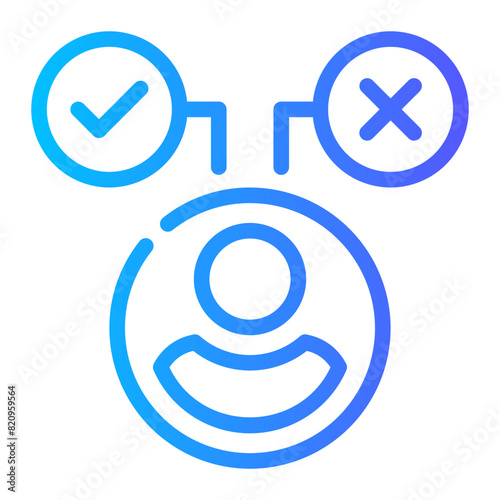 decision making gradient icon