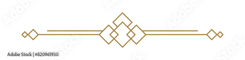 Luxury Vector art deco line divider. Text border horizontal line shape icon for holiday decorative business element, greeting card, invitation. design illustration