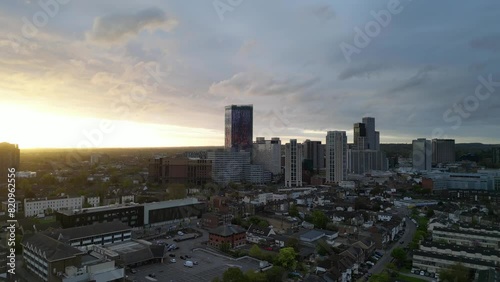 Aerial view of Central Croydon London City of England United Kingdom. April 24th, 2024 photo