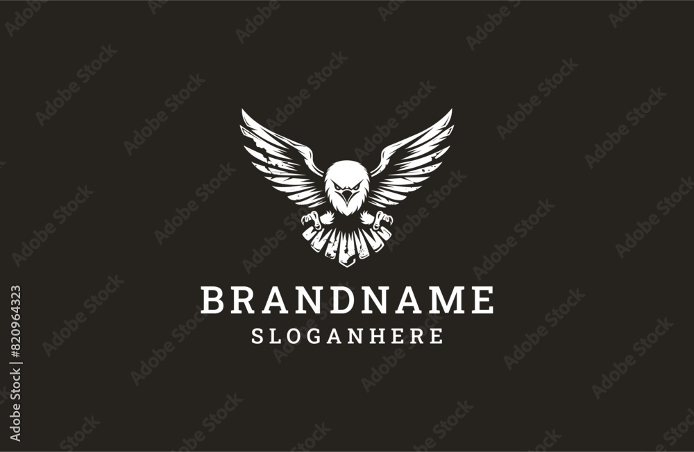 Fototapeta premium Eagle logo template vector illustration design