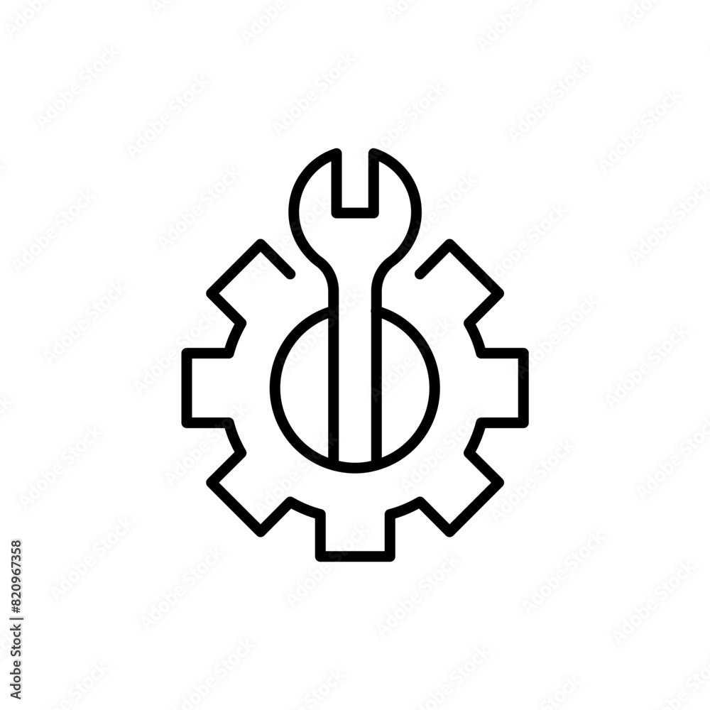 Wrench builder outline icons, minimalist vector illustration ,simple transparent graphic element .Isolated on white background Wrench builder outline icons, minimalist vector illustration ,simple transparent graphic element .Isolated on white background