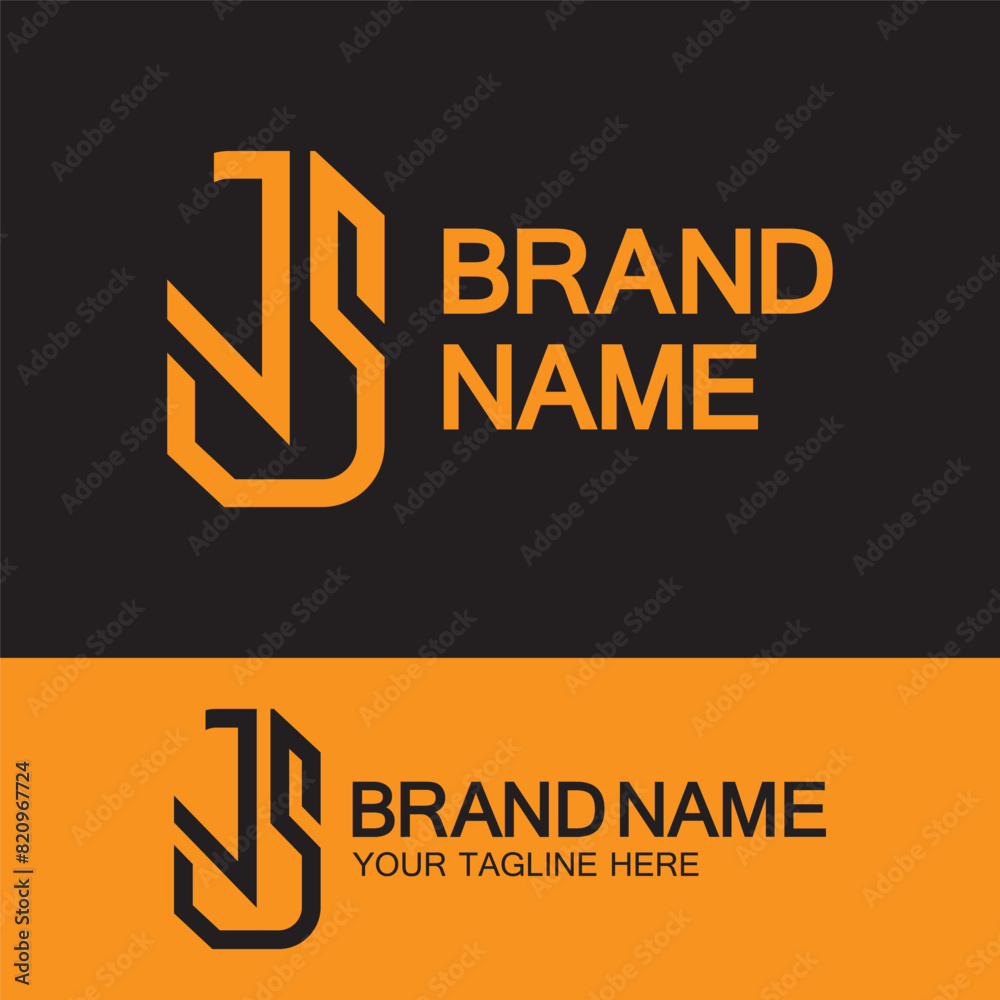 Creative letter SJ or JS monogram simple logo design. Creative letter SJ or JS monogram simple logo design.