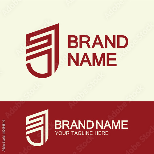 Creative letter SJ or JS monogram  simple logo design.