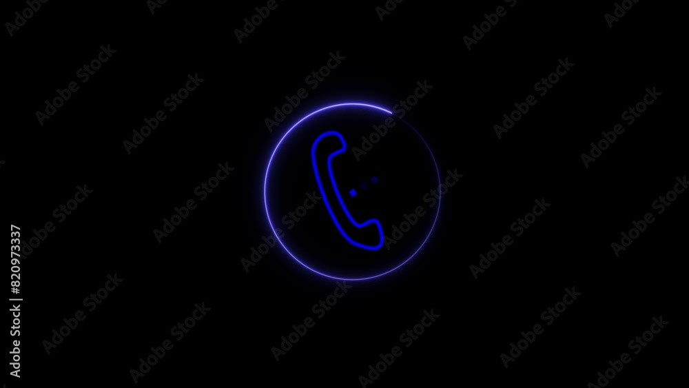 Calling icon blue color animation. Black background blue circle 4k video Incoming call, cell phone etc. Calling icon blue color animation. Black background blue circle 4k video Incoming call, cell phone etc.