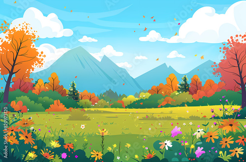 autumn landscape with trees