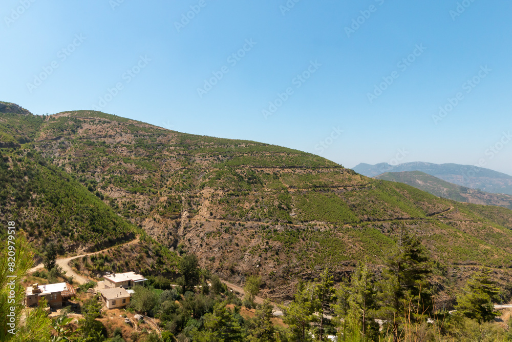 Panoramic view on hills near Sapadere