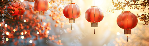 Beautiful Chinese background for Chinese New Year Chinese Festivals Mid Autumn Festival with blurred background
 photo