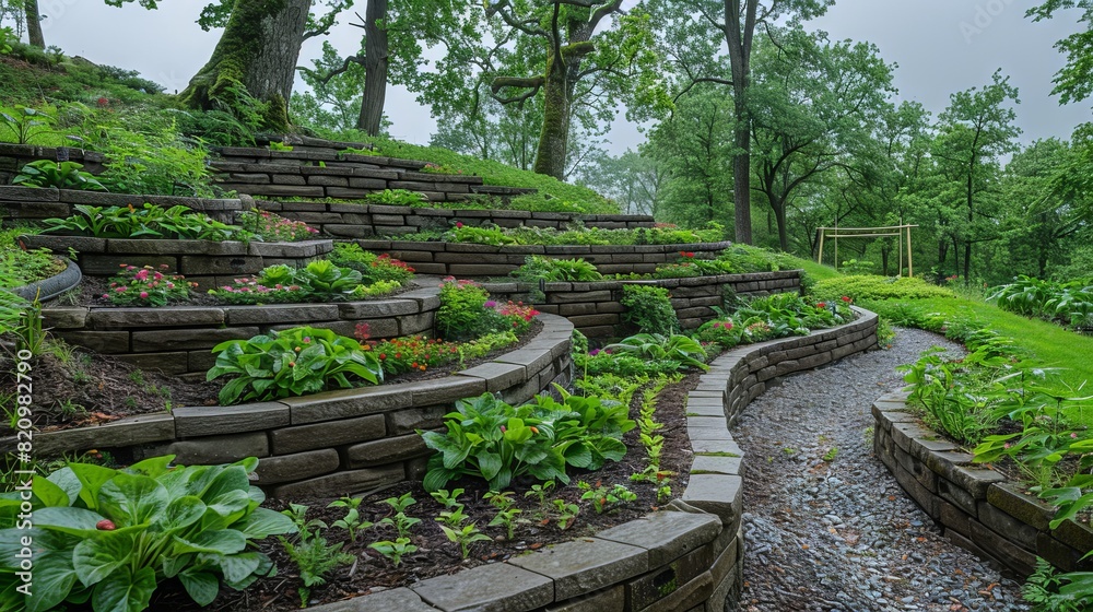 Beautiful landscaped garden Beautiful landscaped garden