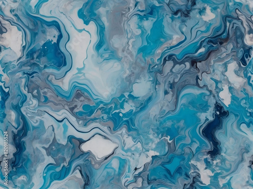 Abstract marble ink design in sky blue. Sky blue marble pattern texture background.