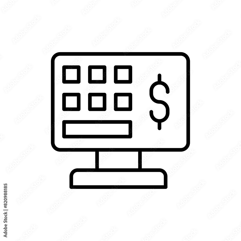 Point of sales outline icons, minimalist vector illustration ,simple transparent graphic element .Isolated on white background Point of sales outline icons, minimalist vector illustration ,simple transparent graphic element .Isolated on white background