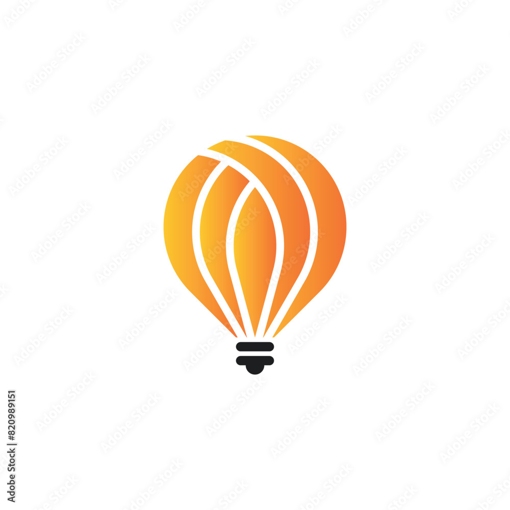 Obraz premium Idea air ballon logo design. Premium Vector