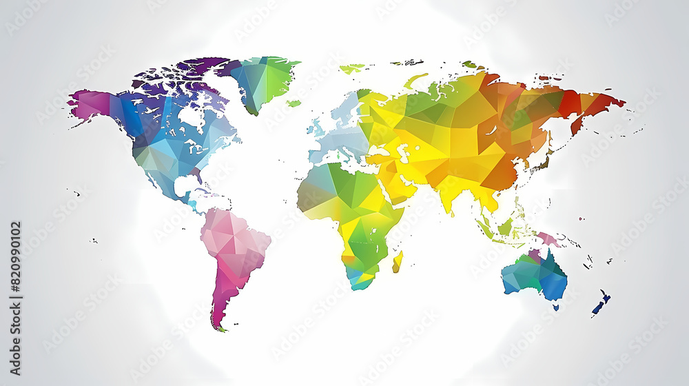 Obraz premium Dotted world map,color world map,Vector design illustration