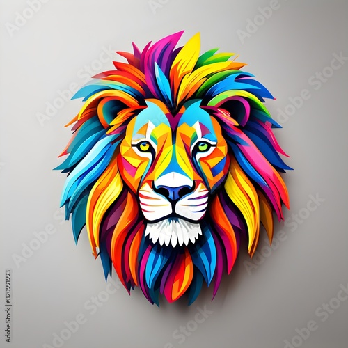 Colorful Lion Logo