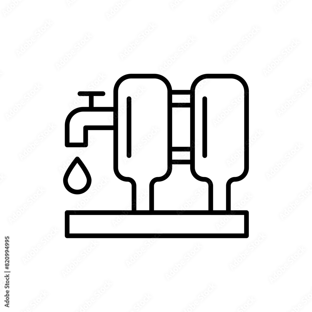 Water treatment outline icons, minimalist vector illustration ,simple transparent graphic element .Isolated on white background Water treatment outline icons, minimalist vector illustration ,simple transparent graphic element .Isolated on white background