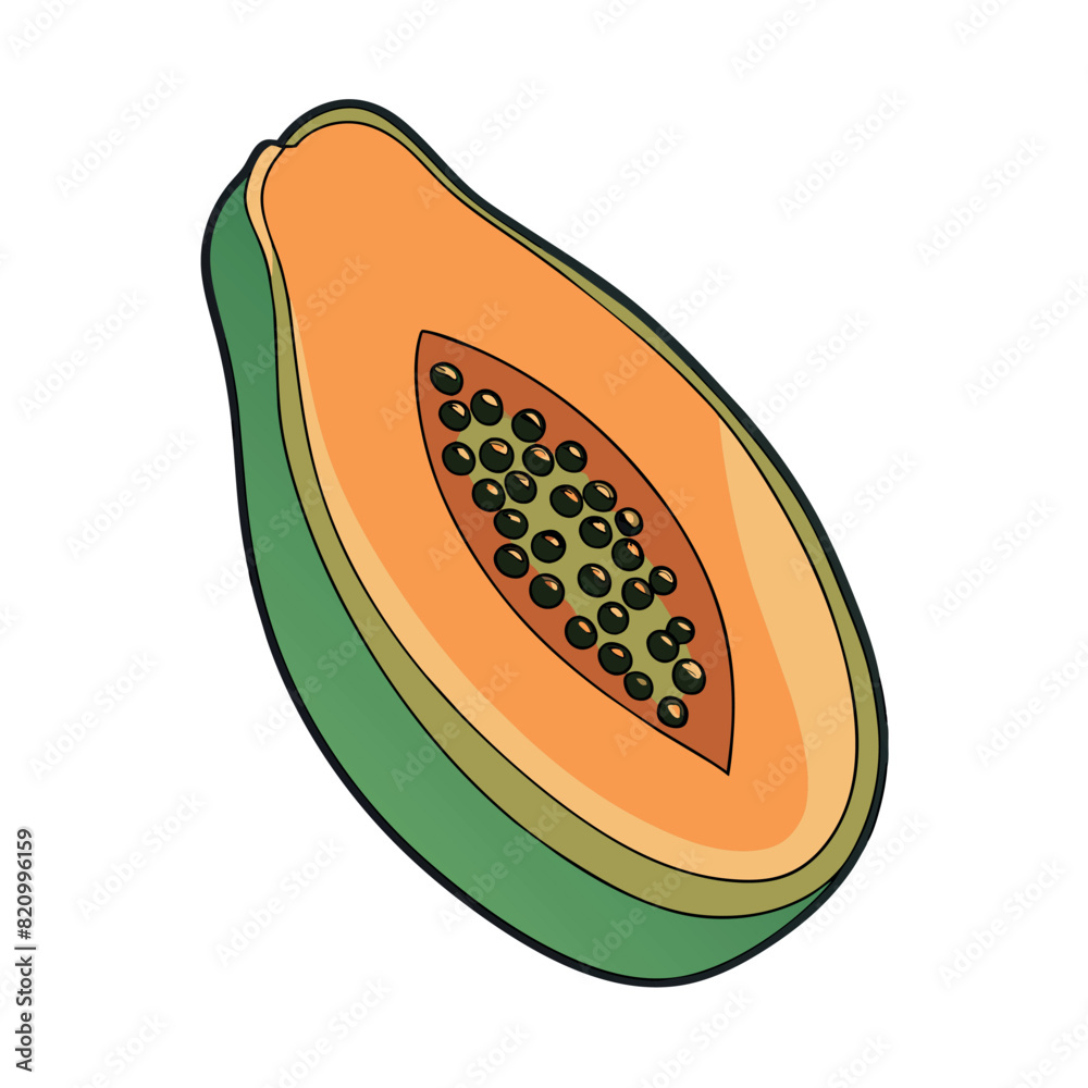 Papaya cartoon vector Illustration flat style artwork concept
Papaya cartoon vector Illustration flat style artwork concept