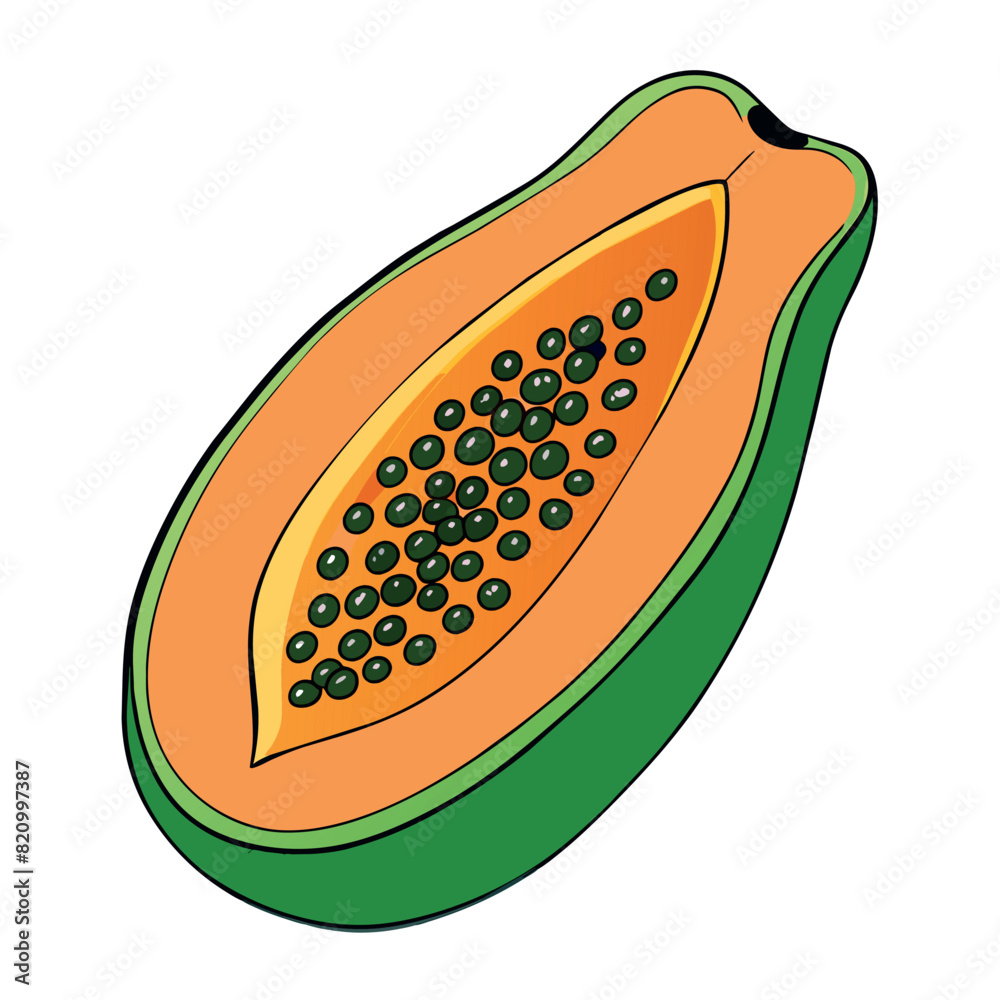 Papaya cartoon vector Illustration flat style artwork concept
Papaya cartoon vector Illustration flat style artwork concept