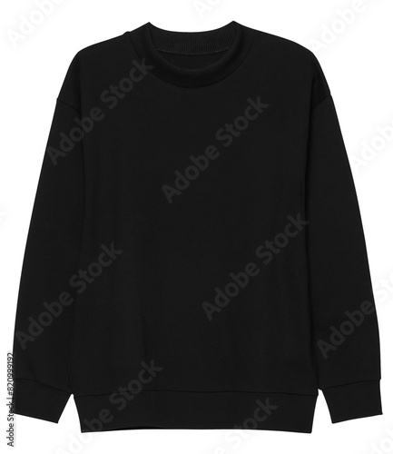 Black sweater  isolated on white photo