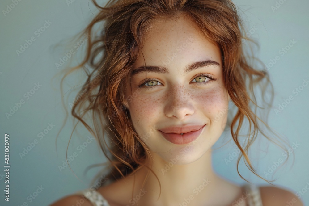 A charming portrait of a girl A charming portrait of a girl