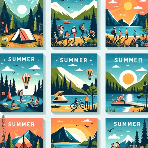 Collage für den Sommer Tourismus