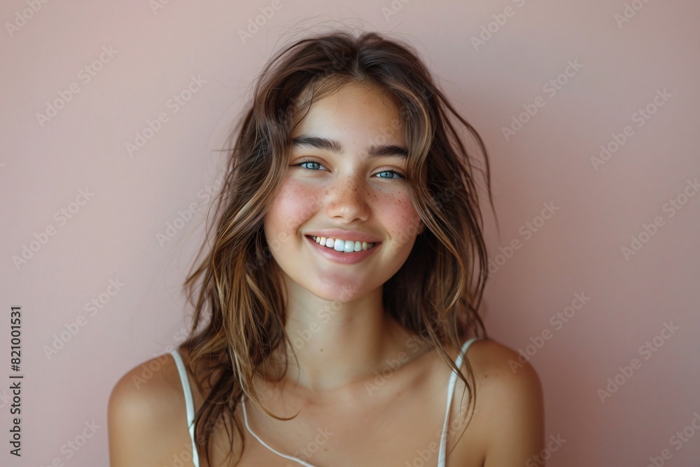 A charming portrait of a girl A charming portrait of a girl