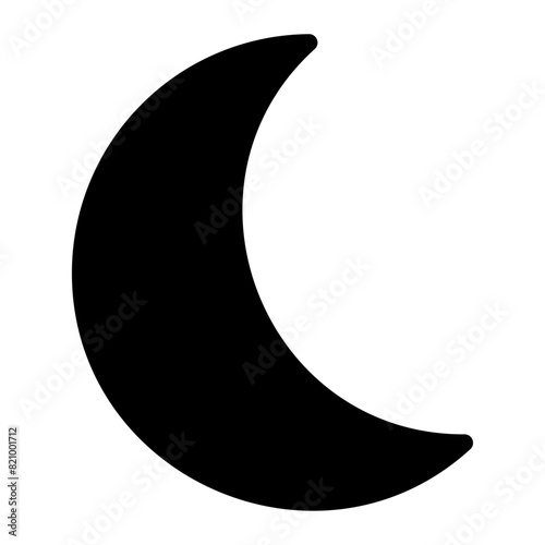 moon glyph icon
