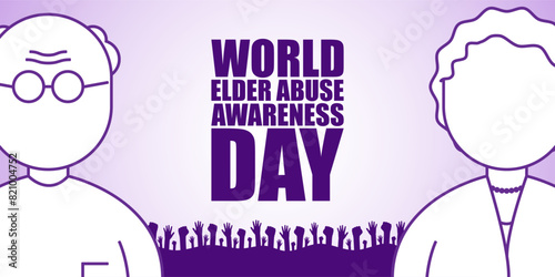 Vector illustration of World Elder Abuse Awareness Day 15 June social media feed template