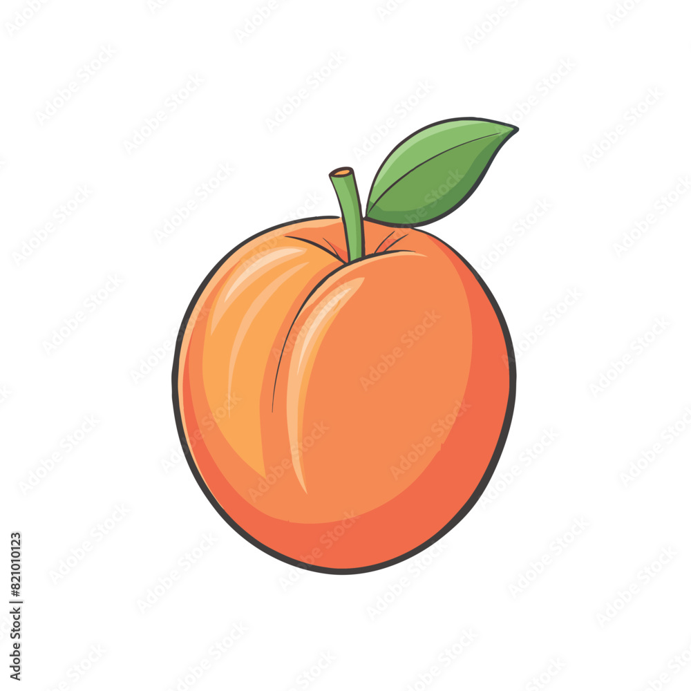 Peach cartoon vector Illustration flat style artwork concept
Peach cartoon vector Illustration flat style artwork concept