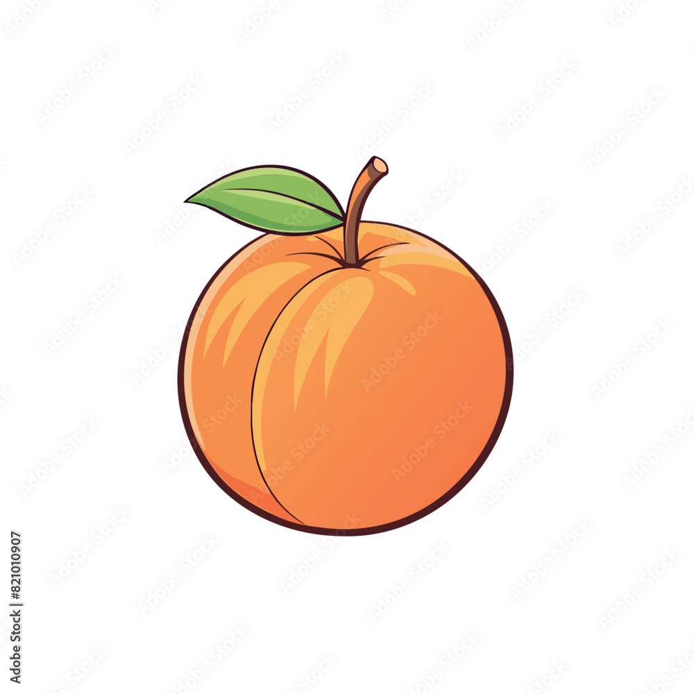Peach cartoon vector Illustration flat style artwork concept
Peach cartoon vector Illustration flat style artwork concept