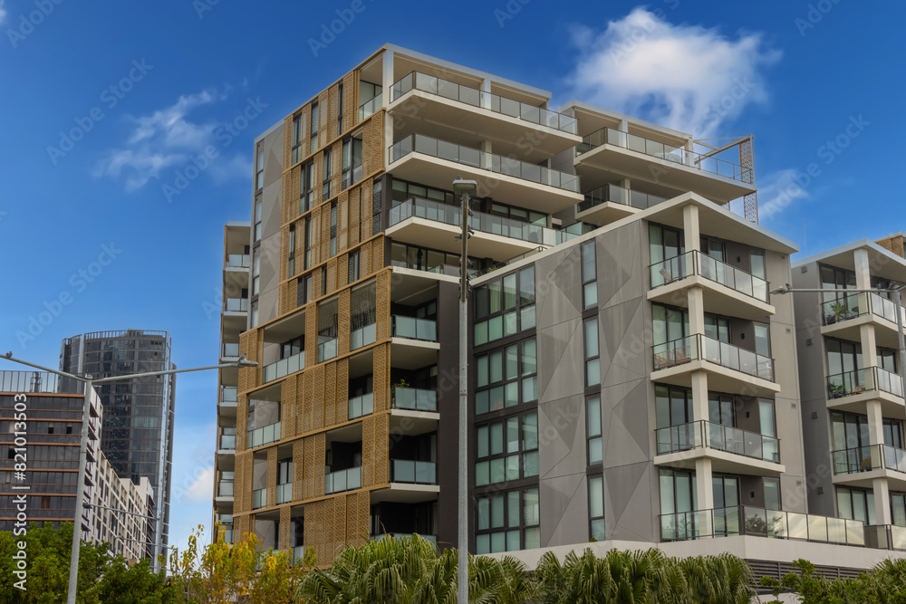 Residential and commercial Apartment building in inner Sydney suburb of Wentworth Point NSW Australia Residential and commercial Apartment building in inner Sydney suburb of Wentworth Point NSW Australia