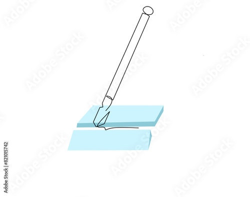 one continuous line glass cutter