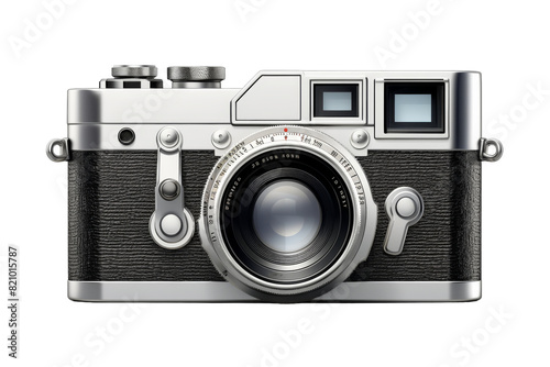 Vintage Rangefinder Camera Isolated on Transparent Background PNG